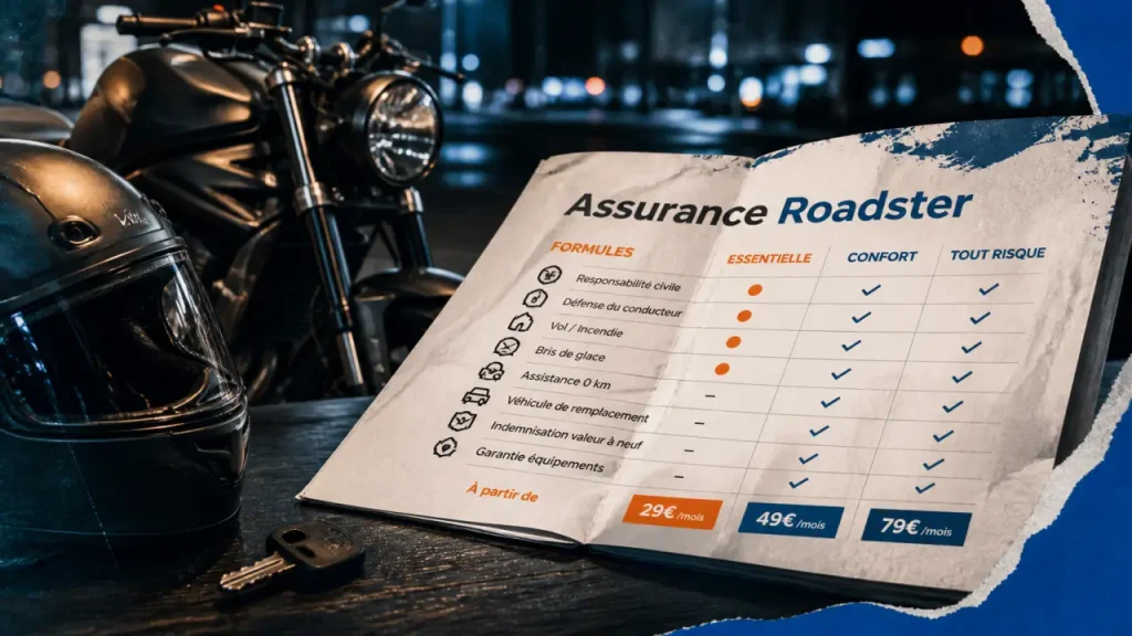 Assurance moto roadster : tiers, intermédiaire ou tous risques, les garanties qui font vraiment la différence