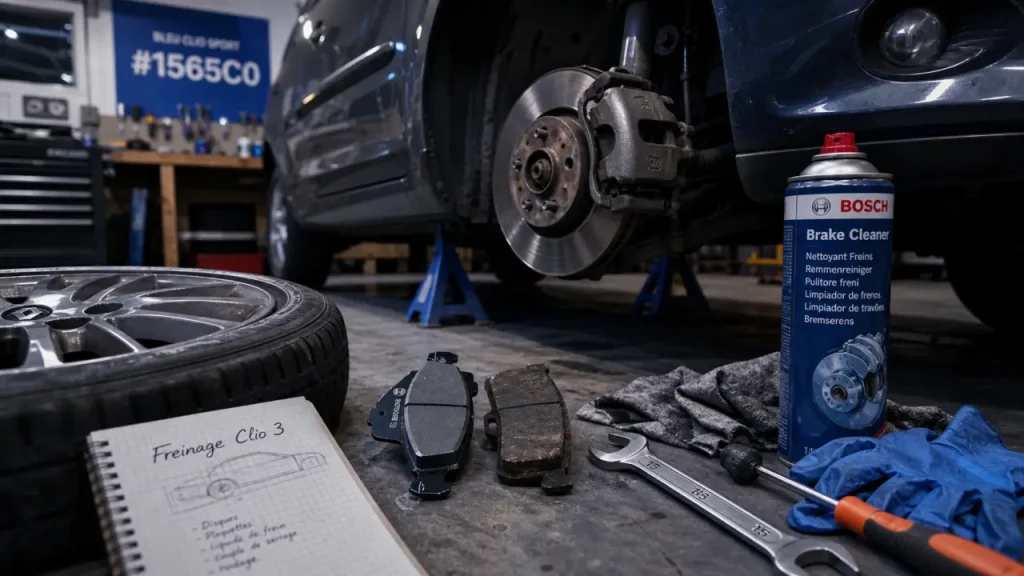 Changer les plaquettes de frein d’une Clio 3 : signes d’usure, outils et erreurs à éviter