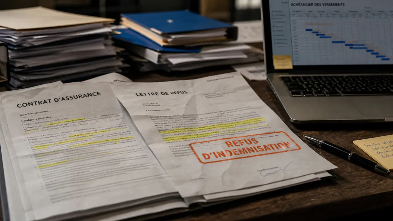 Contestation refus d'indemnisation assurance professionnelle : contrat et preuves