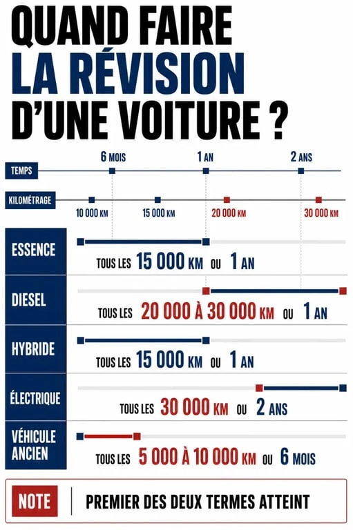 Quand faire revision voiture : repères de révision selon kilométrage, âge et motorisation