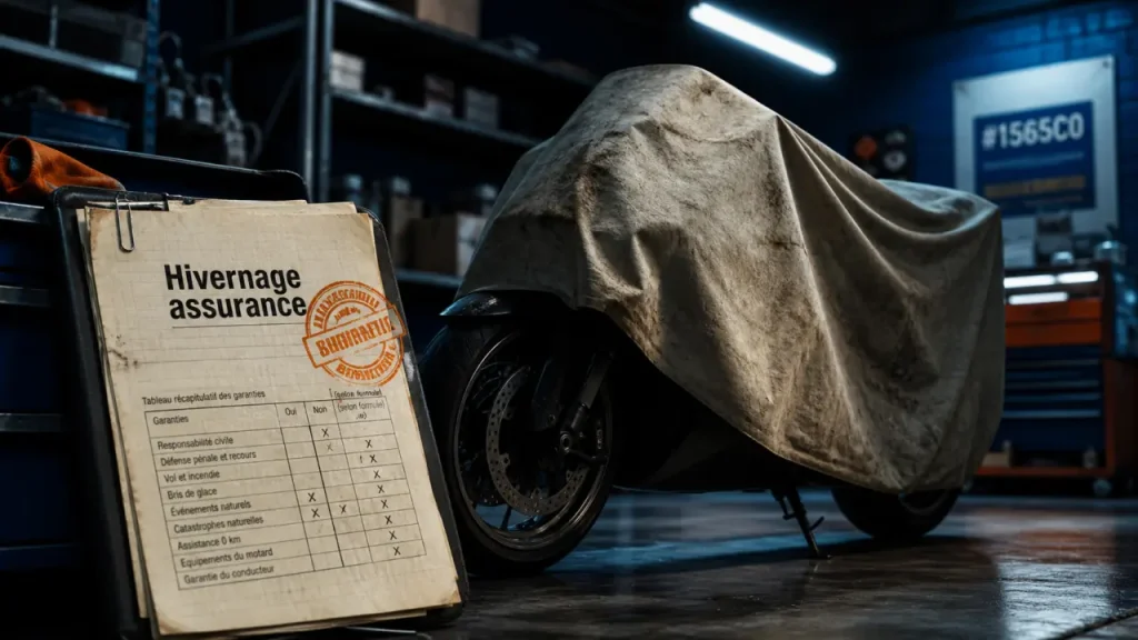Hivernage moto assurance : quelles garanties garder, lesquelles couper et les pièges au garage