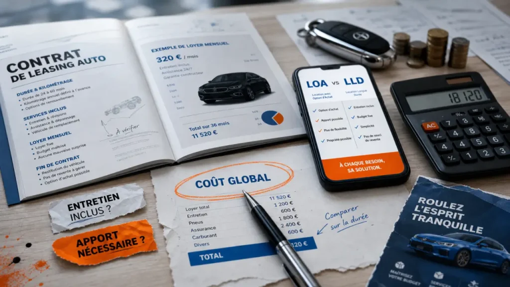 Mon leasing auto : loyer bas ou vrai bon plan, ce qu’il faut vérifier avant de signer