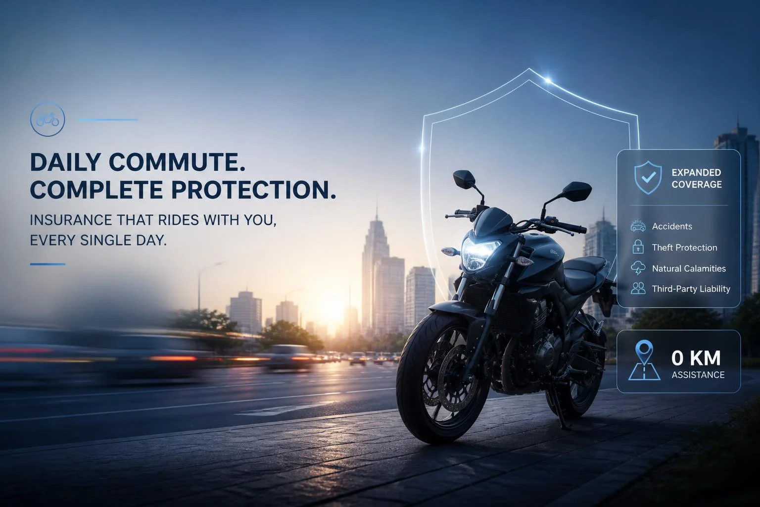 Assurance moto trajets quotidiens : tiers étendu et 0 km