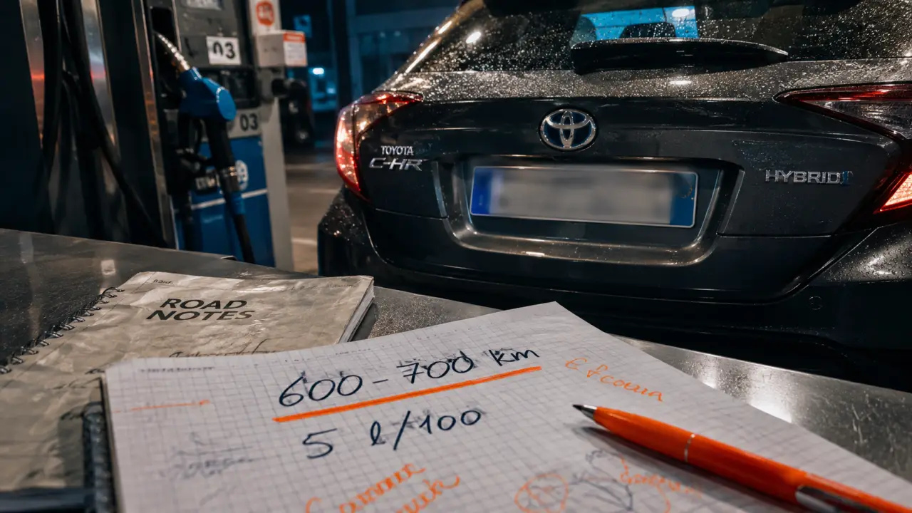 Combien de km avec un plein Toyota C-HR hybride : 600 à 700 km