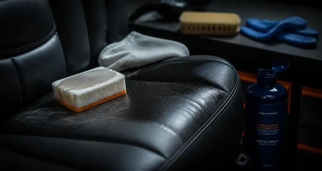 Entretien cuir voiture : un cuir trop brillant cache souvent un cuir mal nettoyé