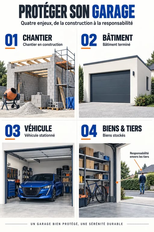 Assurer la construction de son garage pour protéger son véhicule, le bâtiment et les biens stockés