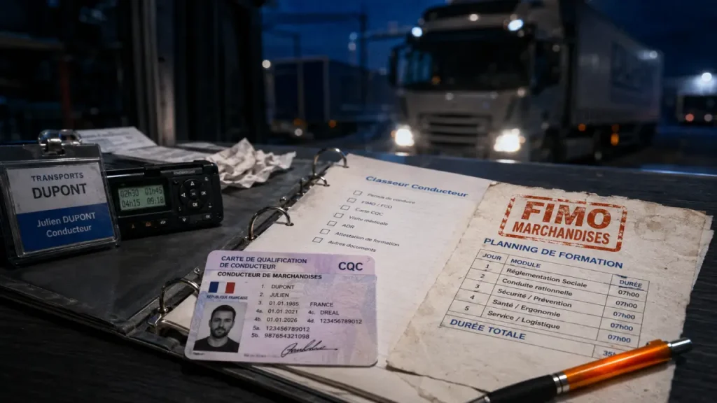 Permis poids lourd et FIMO : deux étapes, deux obligations pour travailler en marchandises
