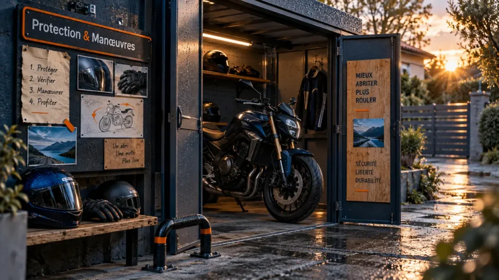 Abri moto : 4 choix à vérifier avant de payer la pose