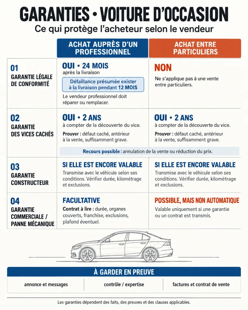 Garantie voiture occasion : comparaison des protections selon le vendeur et la durée