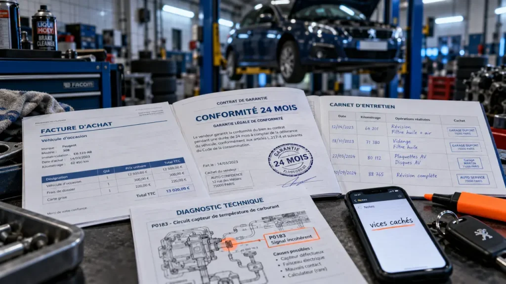 Garantie voiture d’occasion : 24 mois de protection, mais pas toujours 24 mois de preuve facilitée