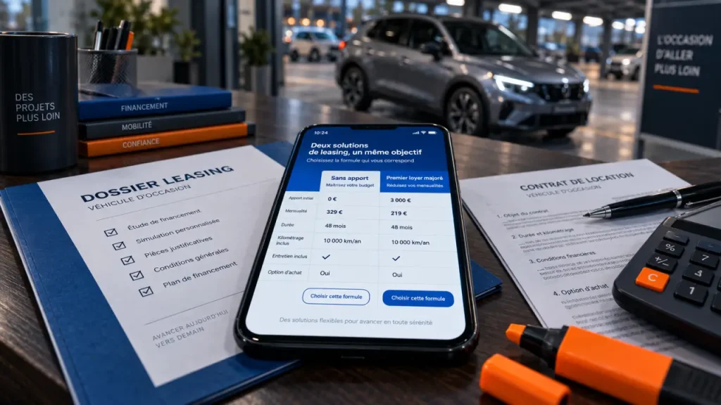 Leasing d’une voiture d’occasion sans apport : loyers, contrat et fin de location